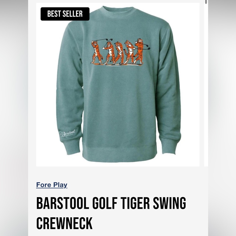 Barstool Golf Tiger Swing Crewneck